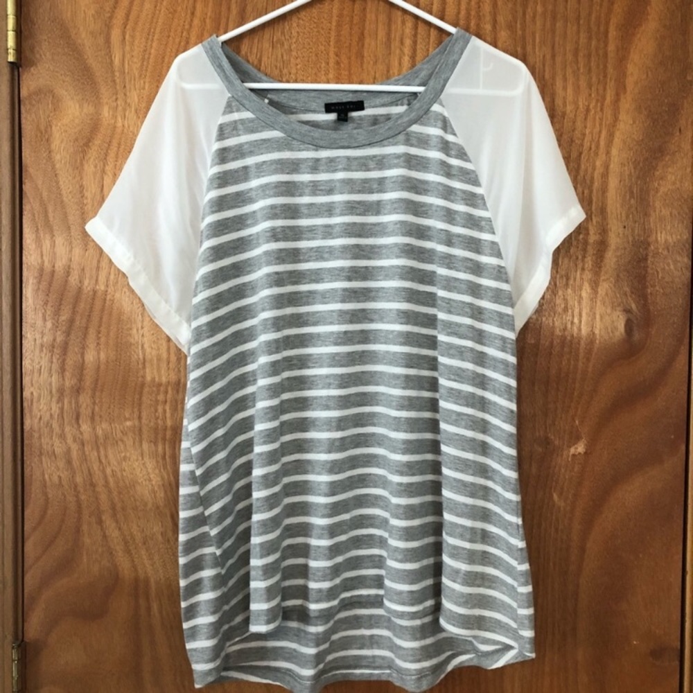 • 2/$10 • Striped Flutter Sleeve Blouse